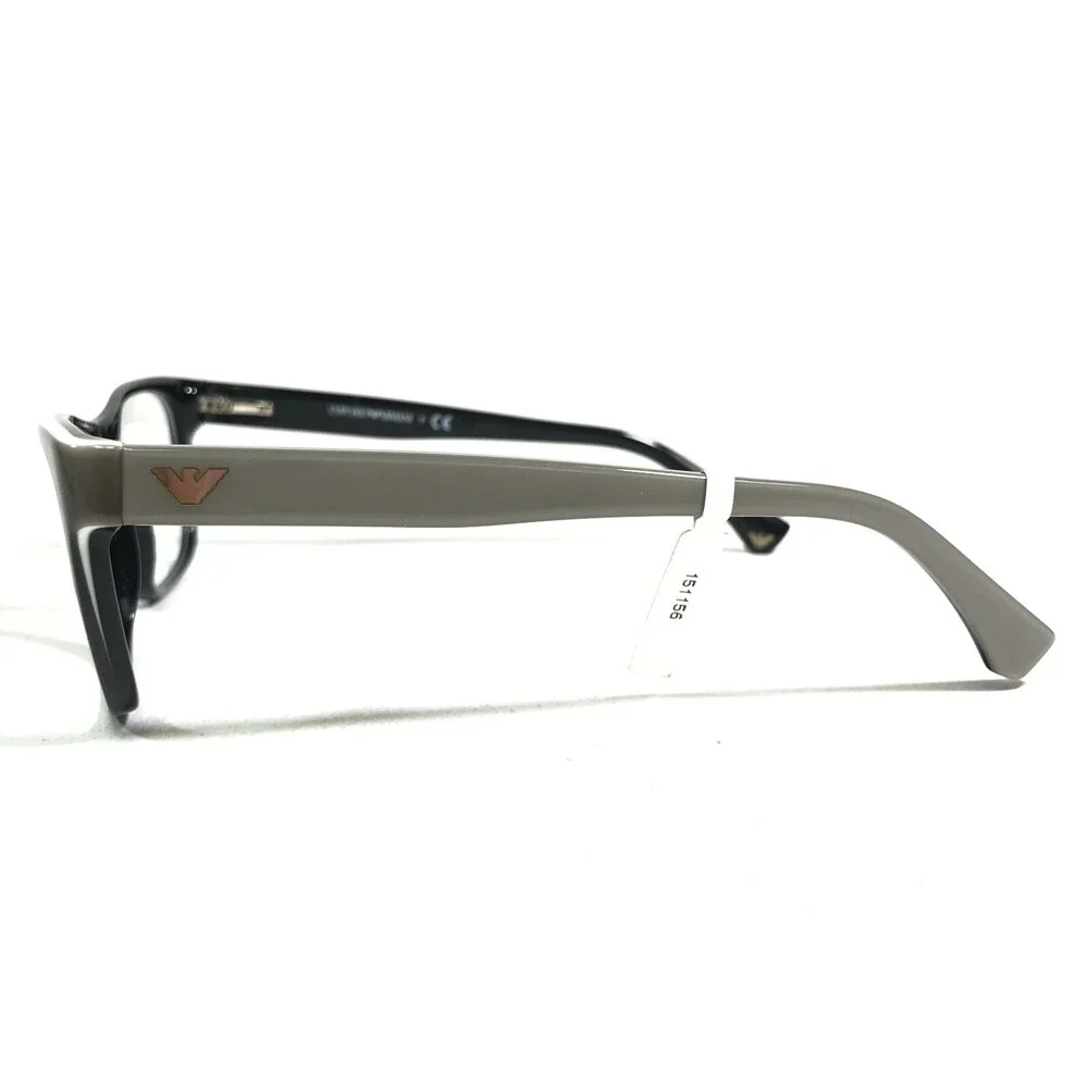 Emporio Armani Eyeglasses Frames EA3056 5346 Black Grey Square 52-19-140